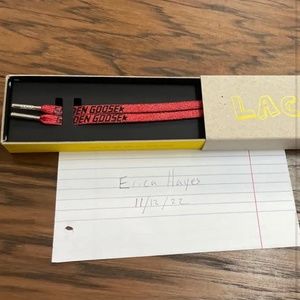 Sparkly Red Golden goose laces